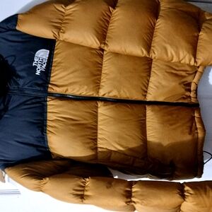 The North Face Brown and Black Puffer Jacket
